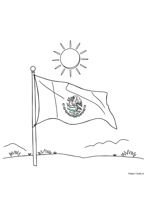 Mexican Flag Coloring Page Pdf
