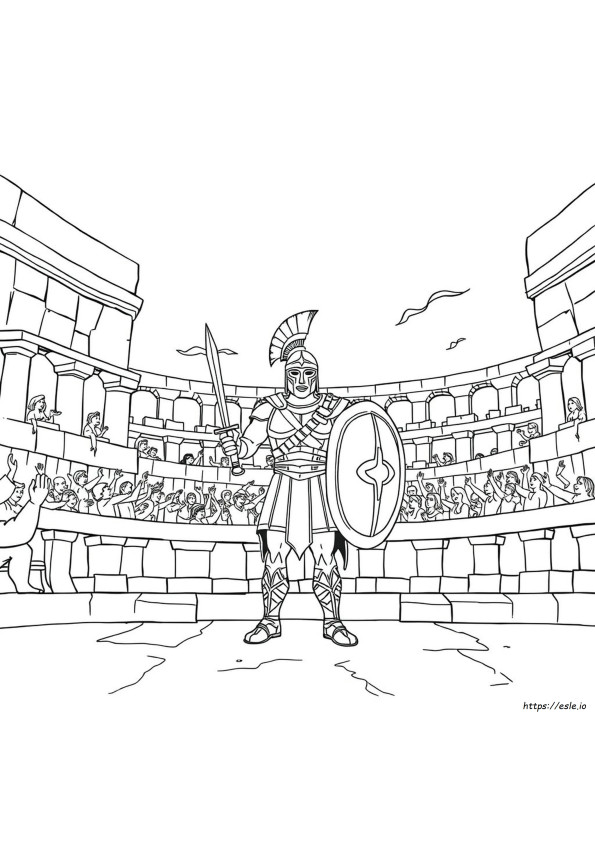 Disegni Da Colorare Di Gladiatori
