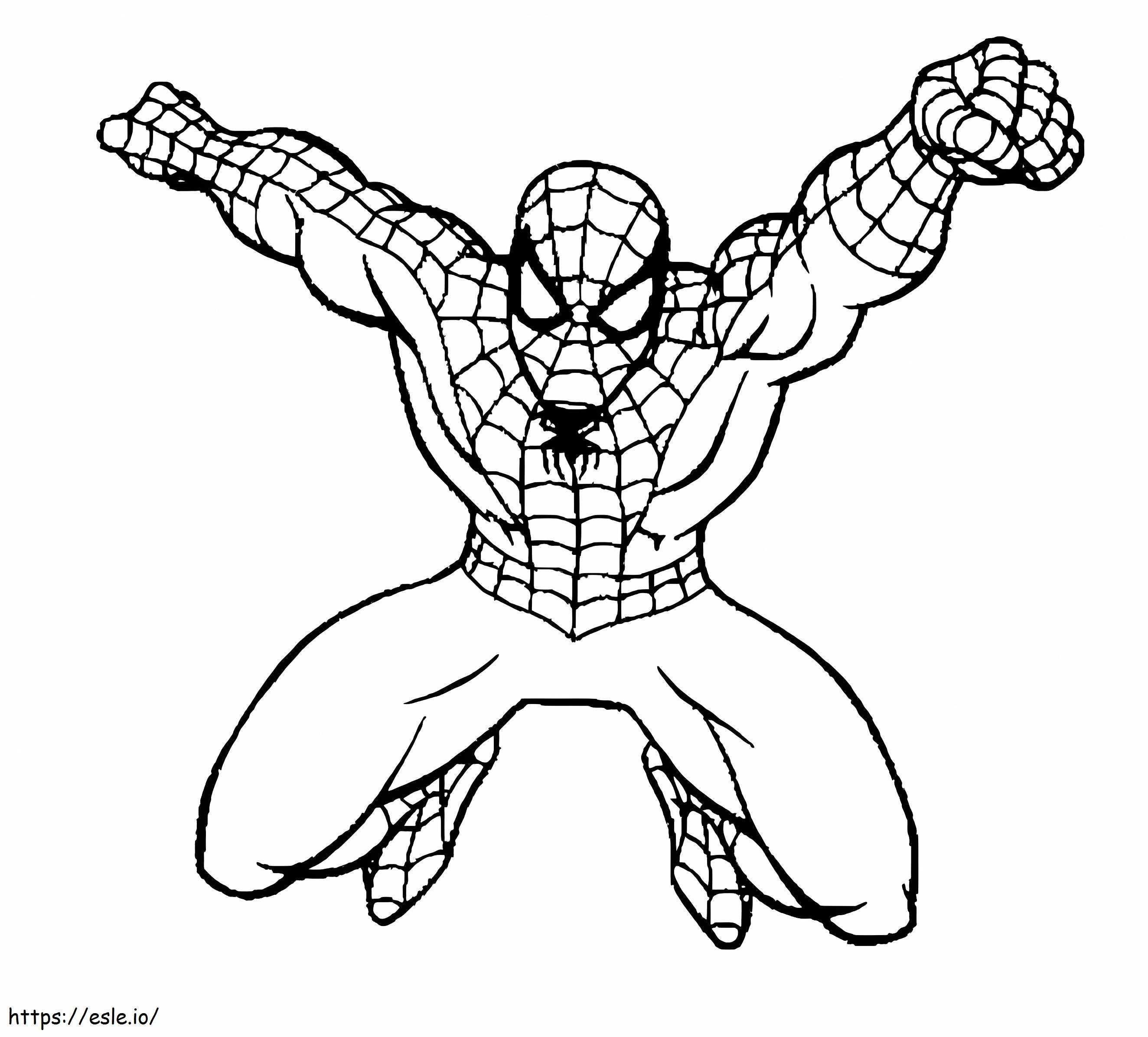 Coloriage Attaques de Spiderman à imprimer dessin