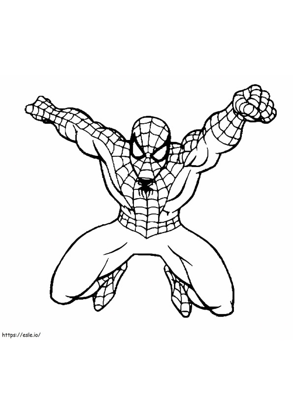 Spiderman Attacks coloring page