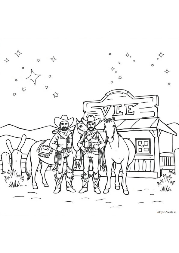 Cowboys Kleurplaten