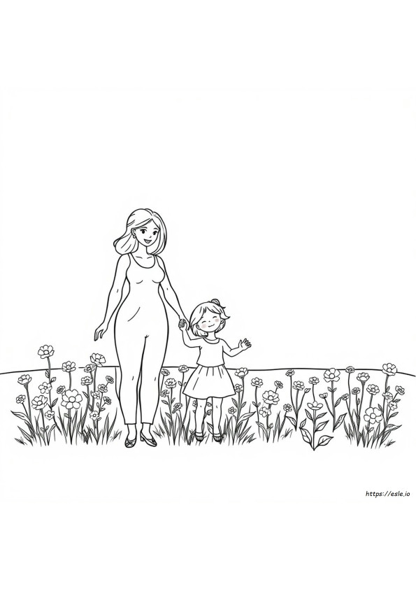 Coloriage Maman Et Moi