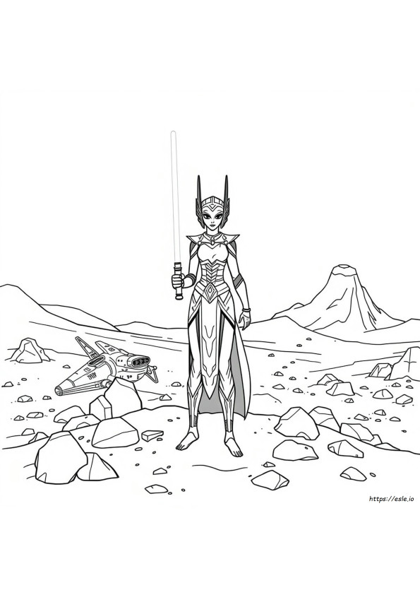 Shaak Ti Gambar Mewarnai
