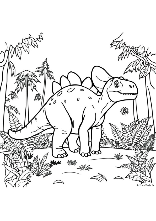 Halaman Mewarnai Pachycephalosaurus Yang Dapat Dicetak