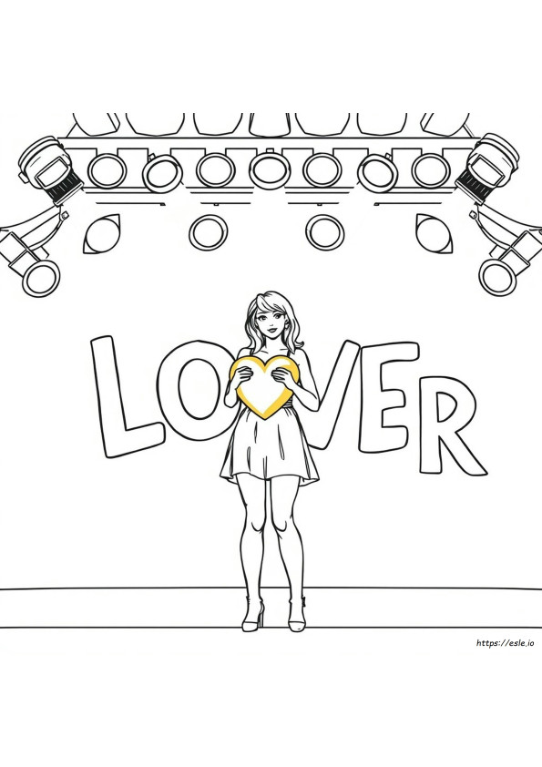 Taylor Swift Gambar Mewarnai - Lover