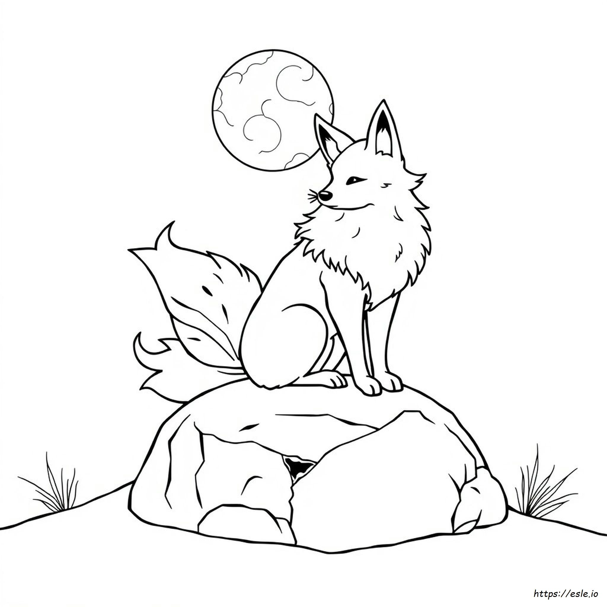 Kitsune Coloring Pages Printable
