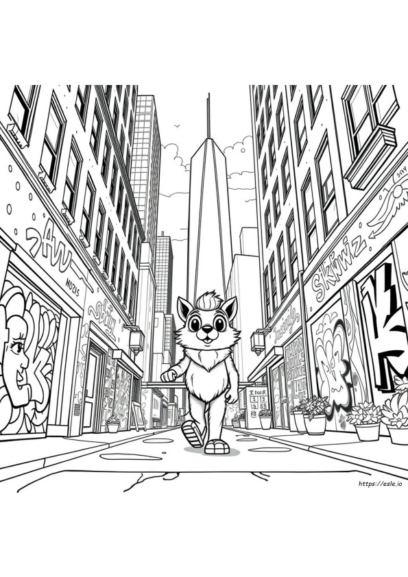 Iskwew Urban Gambar Mewarnai