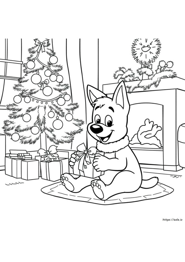 Bluey Christmas Colouring Pages Printable