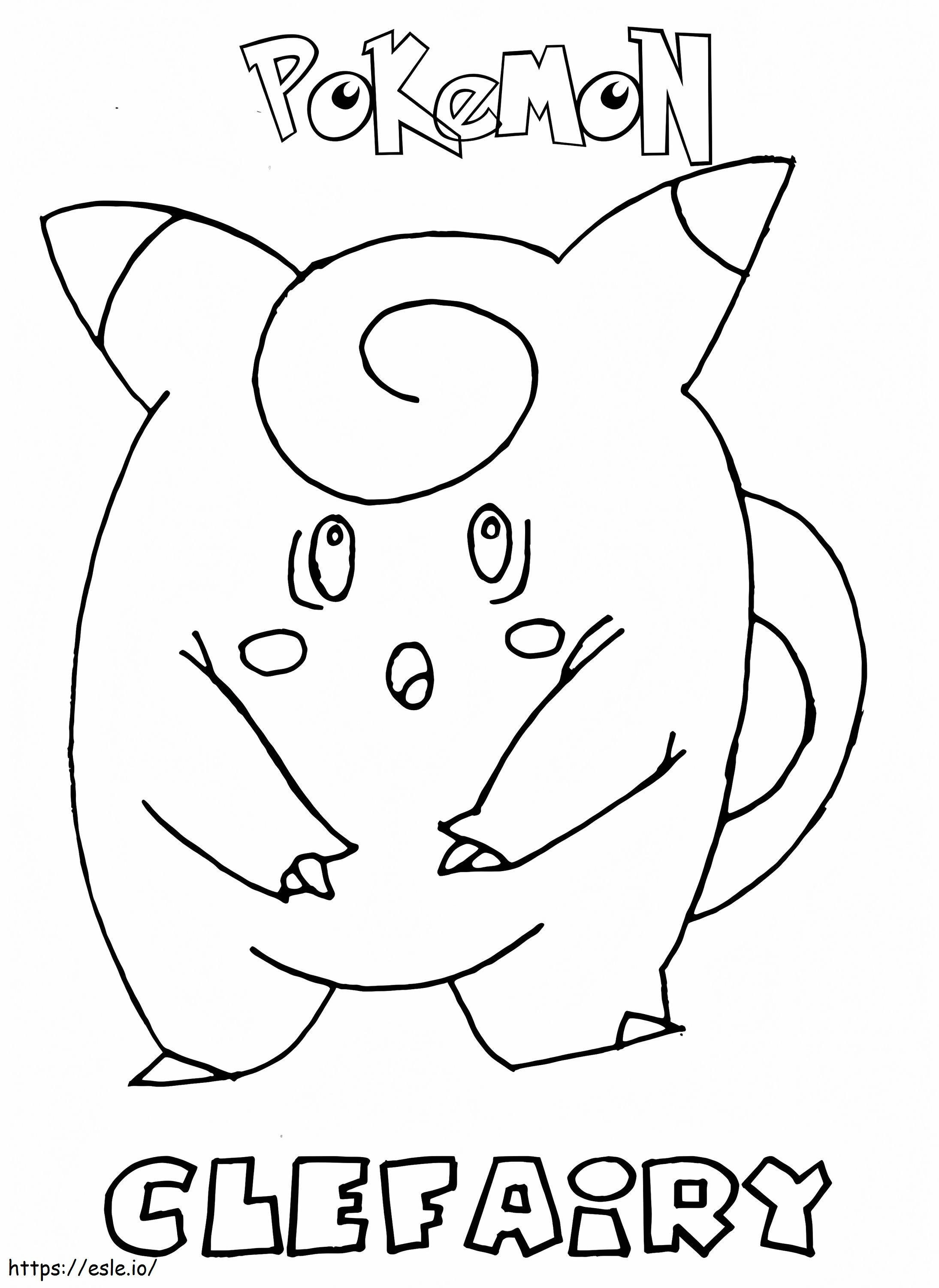 Funny Clefairy coloring page