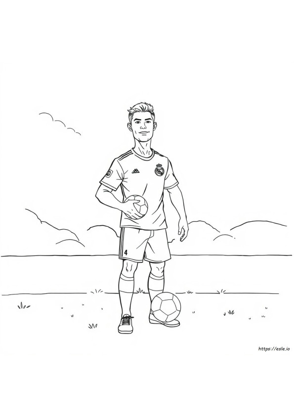 Ronaldo Colouring Drawing