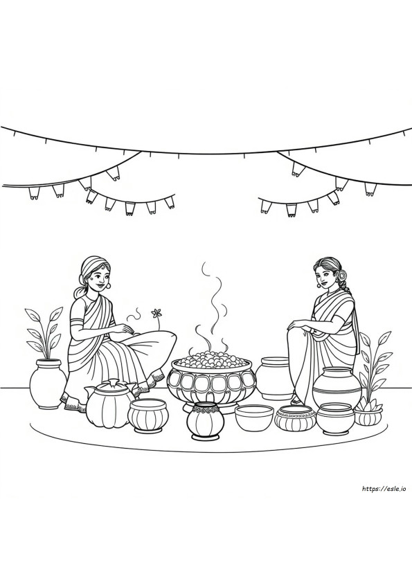 Ponggal Colouring