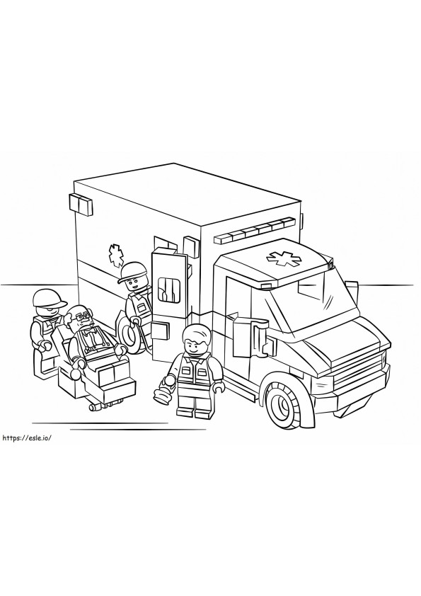 Lego City Ambulanssi värityskuva