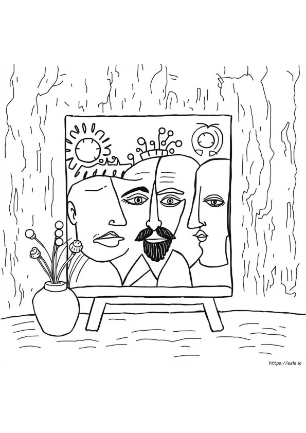 Gambar Mewarnai Picasso Gratis