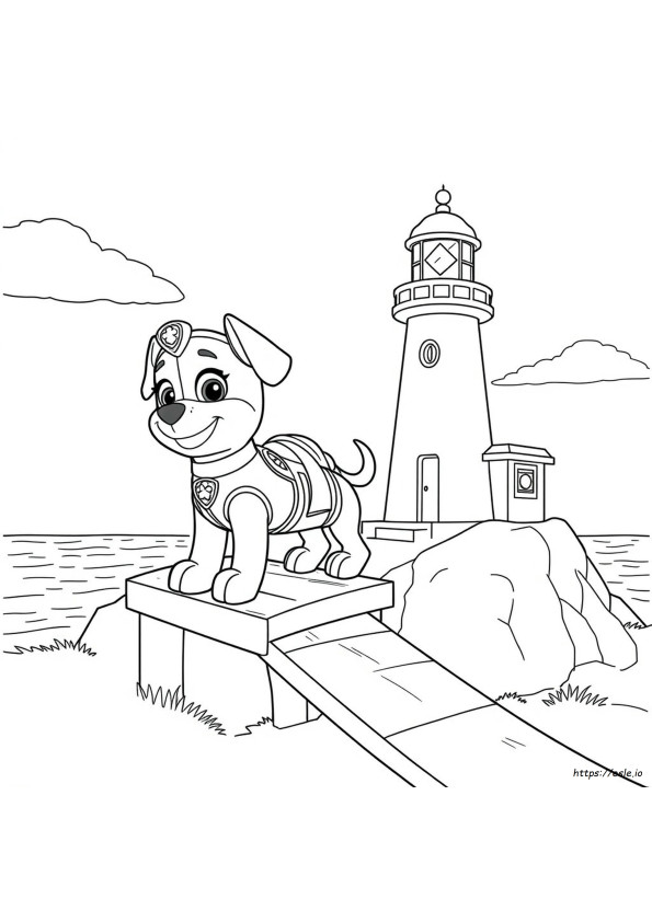 Marshall Chase Paw Patrol Gambar Mewarnai