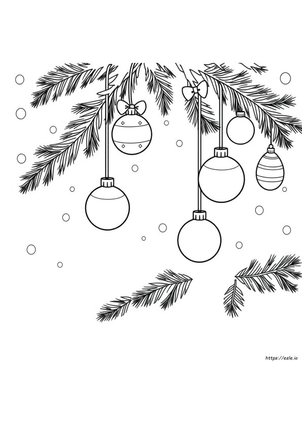 Coloring Pages Of Christmas Balls