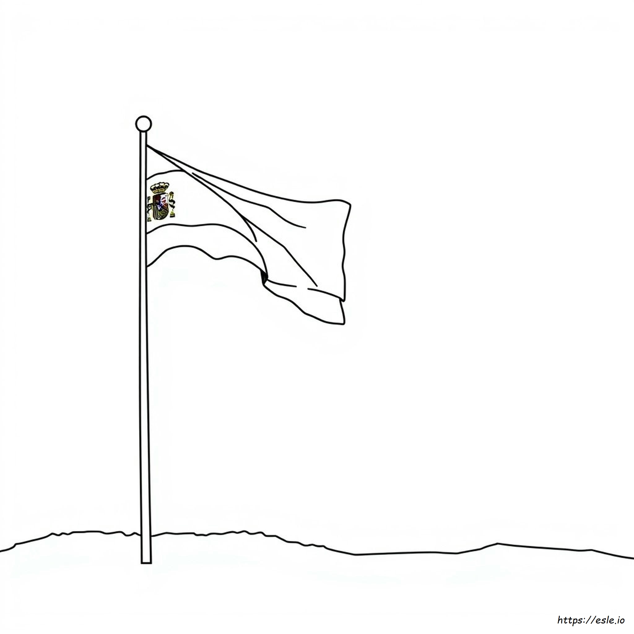 Bandiera Spagnola Da Colorare
