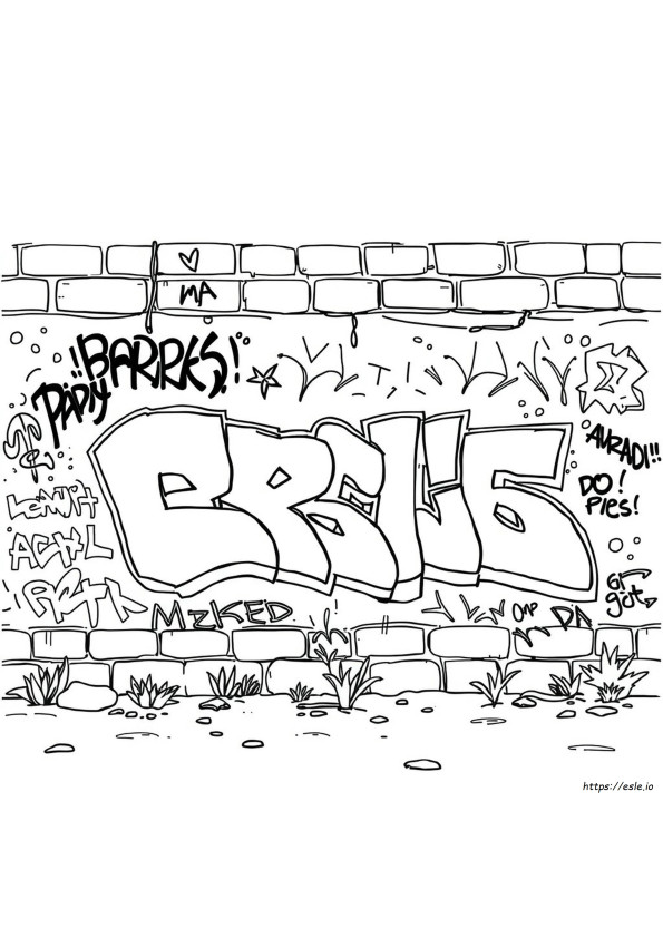 Graffiti Coloring Pages Generator