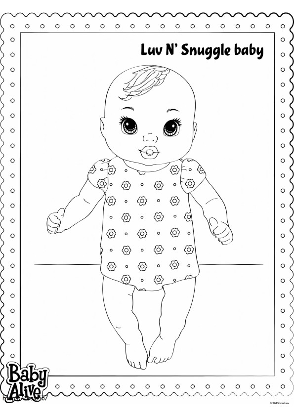 Coloriage Luv N Snuggle Baby Alive à imprimer dessin