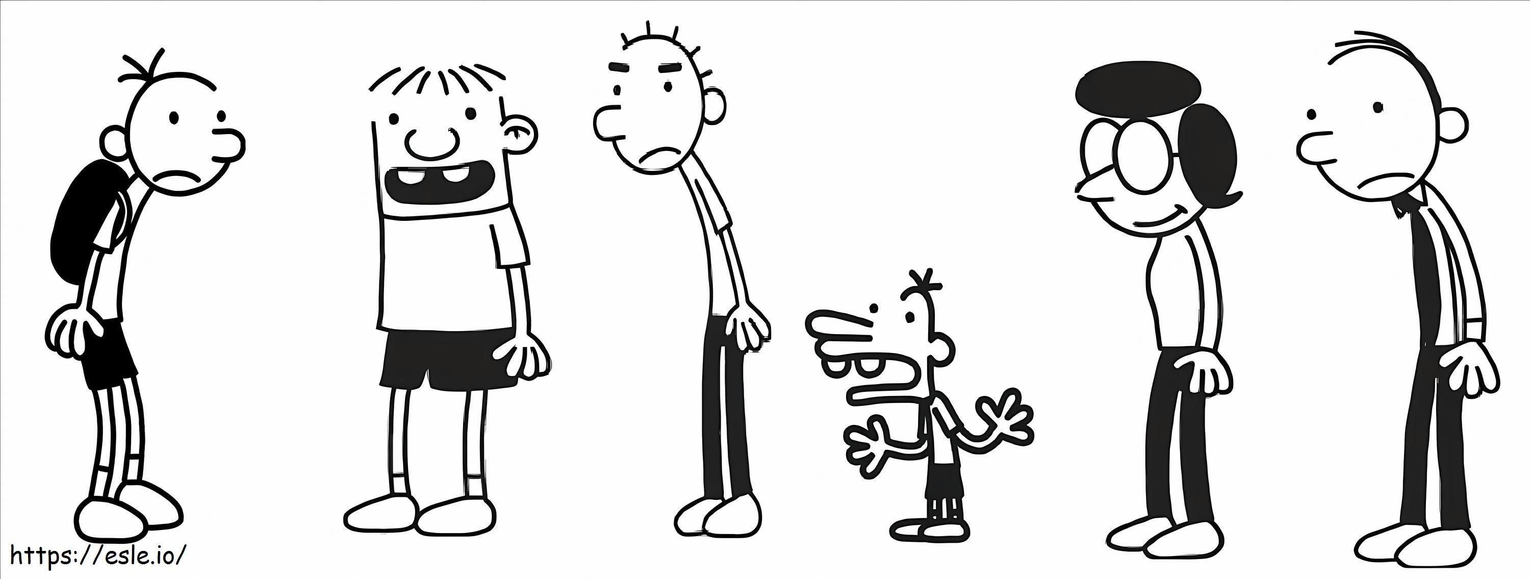 Wimpy Kid And Friend coloring page