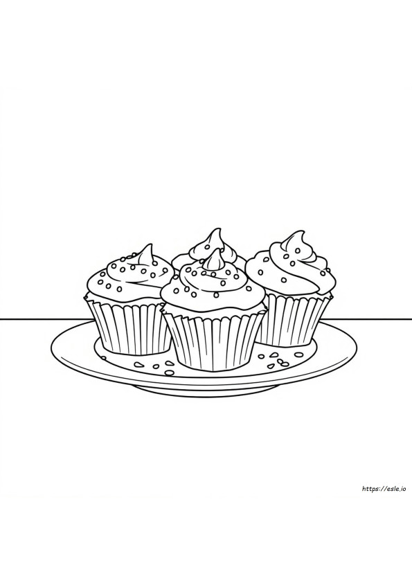 Cupcake Gambar Mewarnai