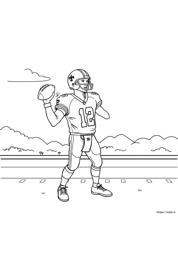 Drew Brees Gambar Mewarnai