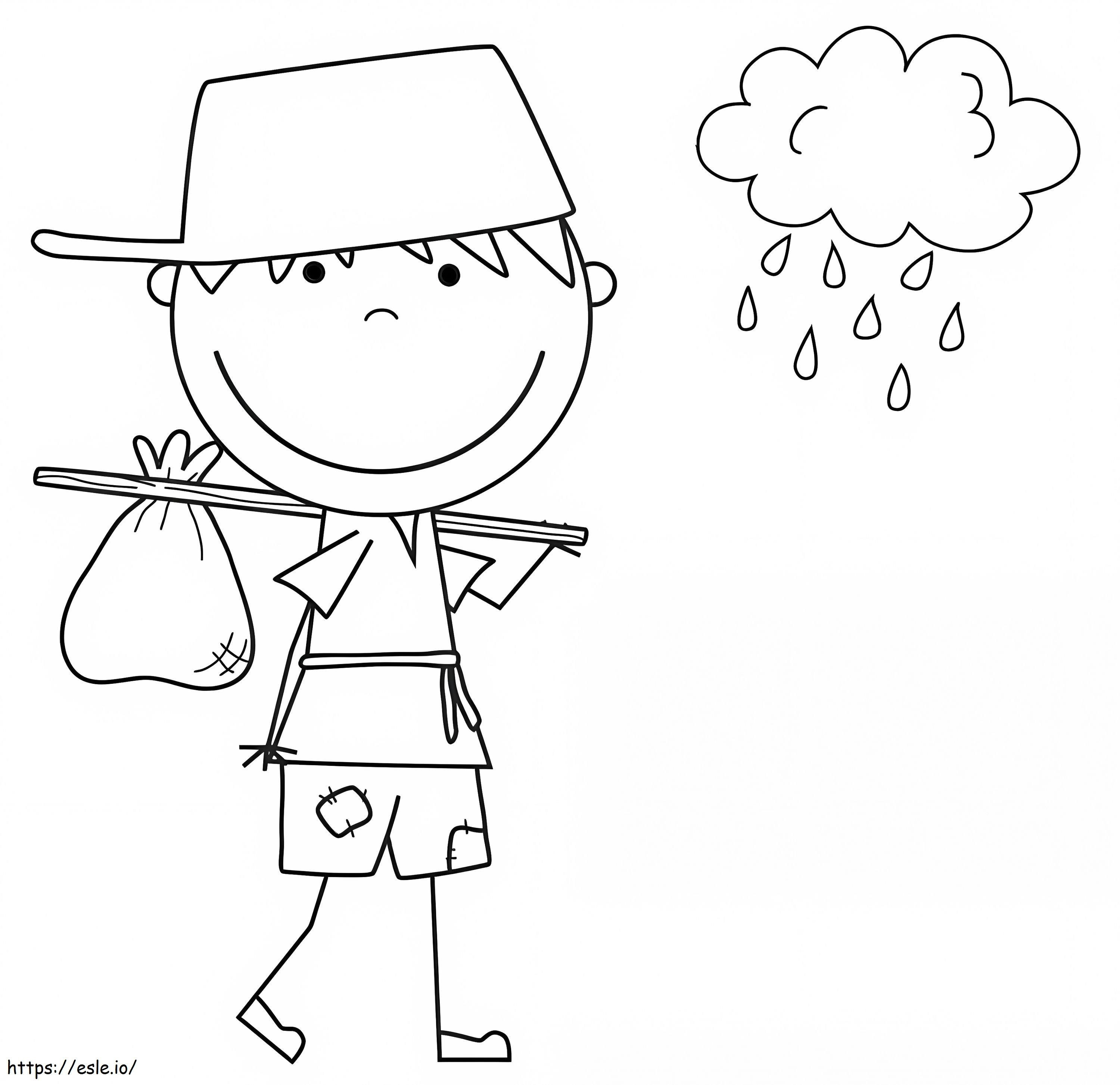 Johnny Appleseed Travel coloring page