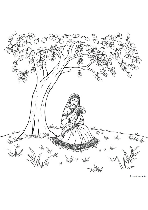 Indian Coloring Sheets