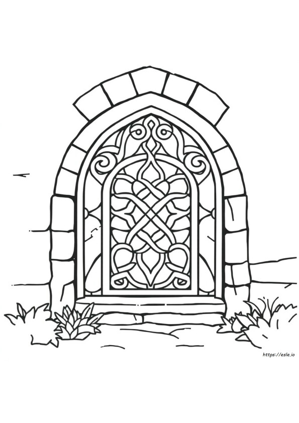 Celtic Stained Glass Coloring Pages