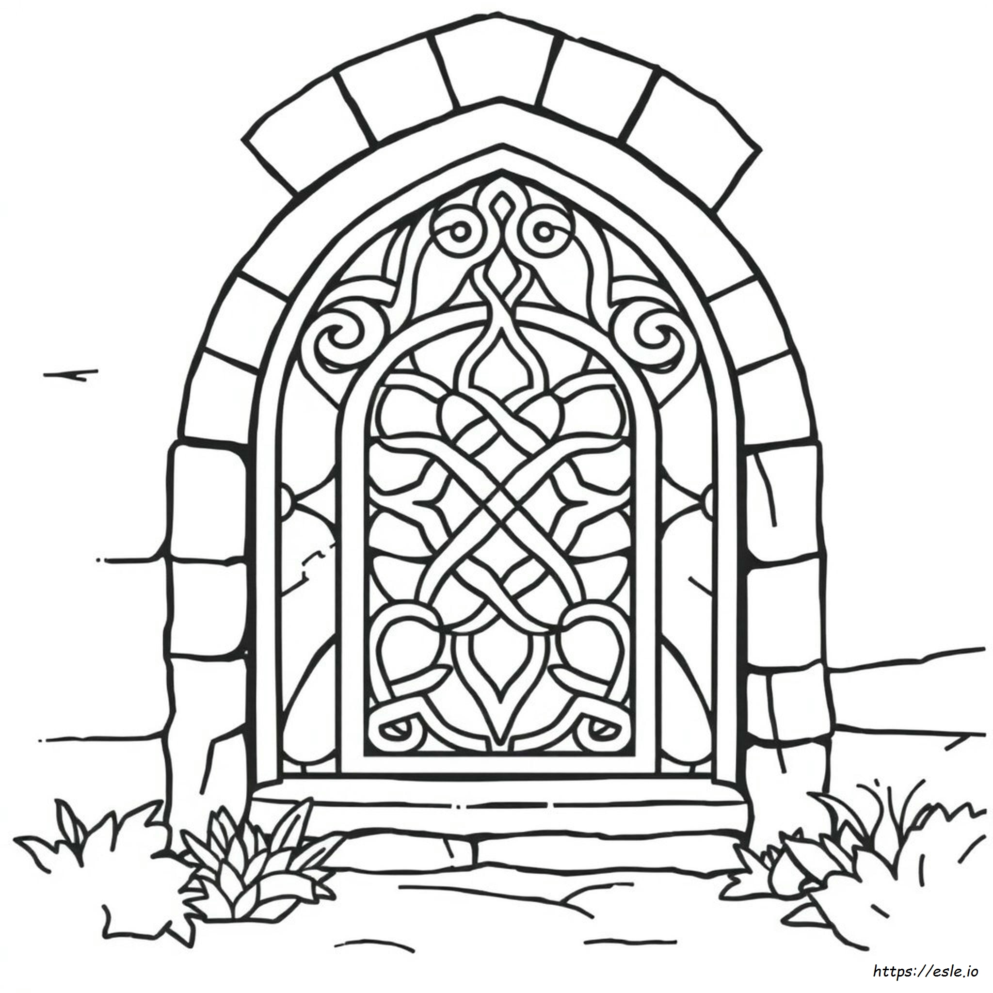 Celtic Stained Glass Coloring Pages