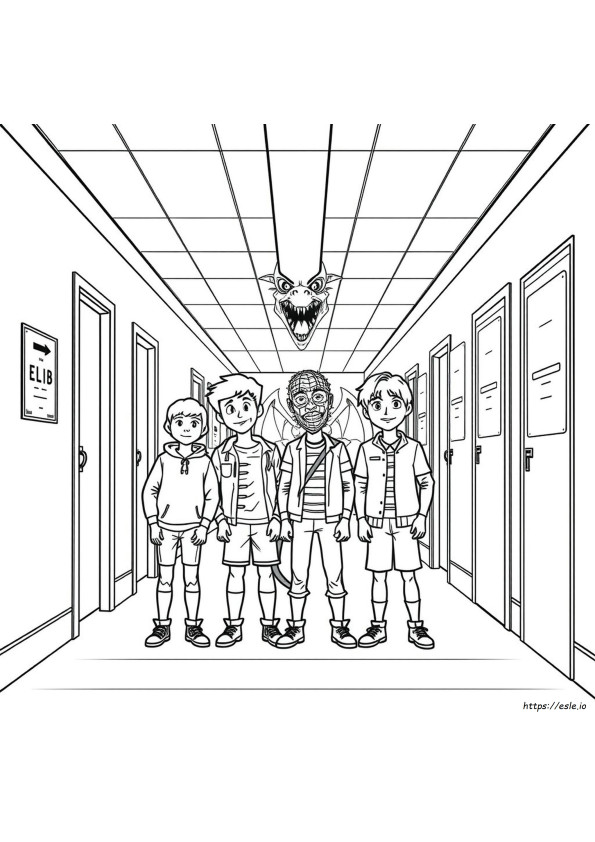 Livro De Colorir Para Imprimir: Stranger Things, Temporada 3, Para Colorir
