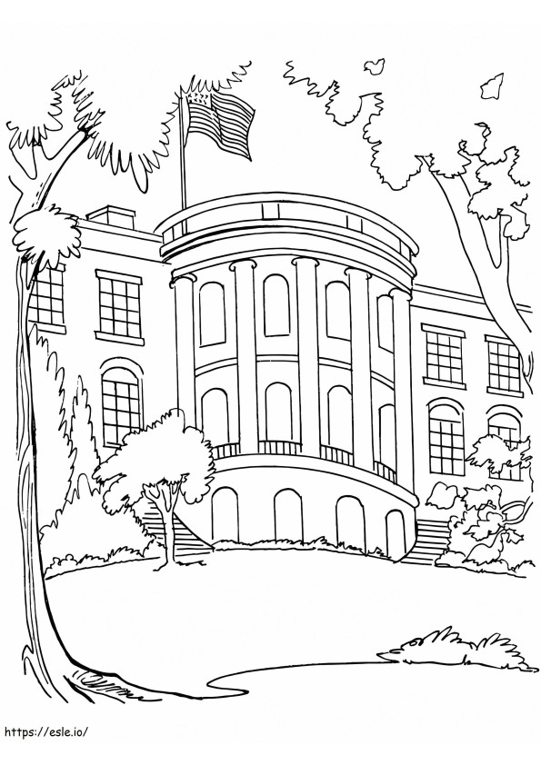 Free White House coloring page
