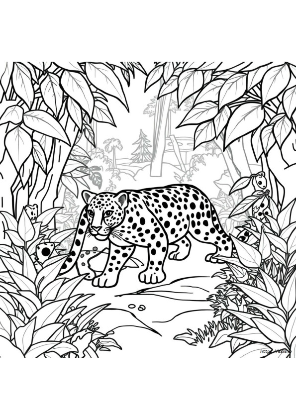 Jaguar Ausmalbild