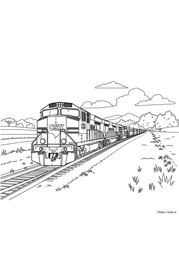Yük Treni Csx Tren Boyama Sayfaları