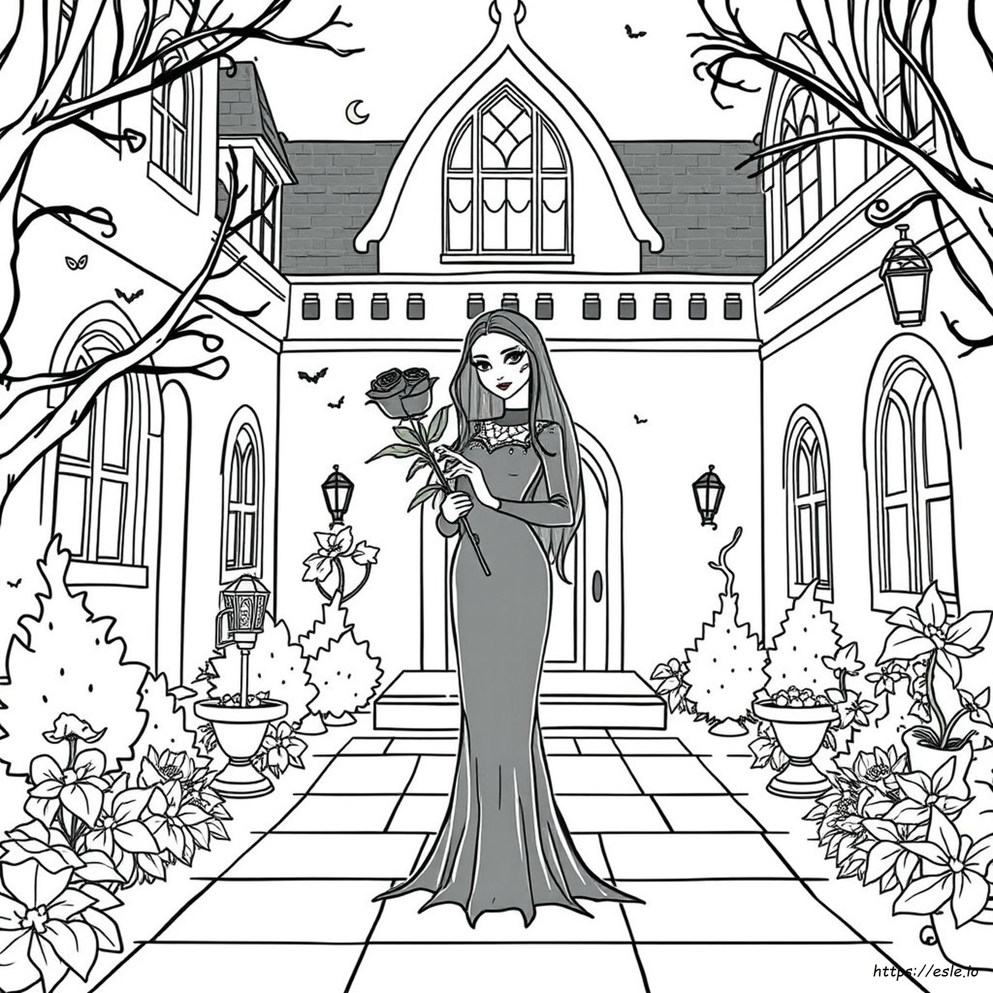 Morticia Addams Da Colorare