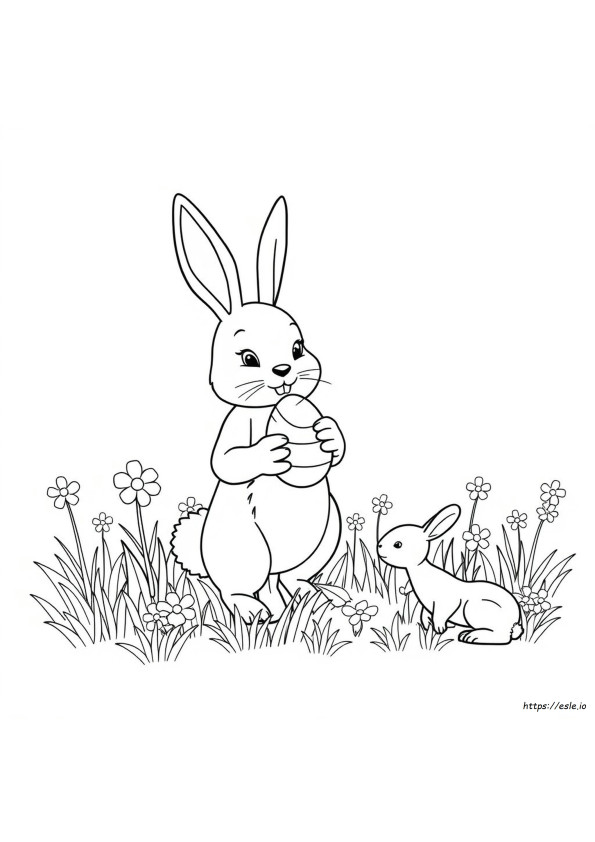 Coloriage Lapin De Pâques