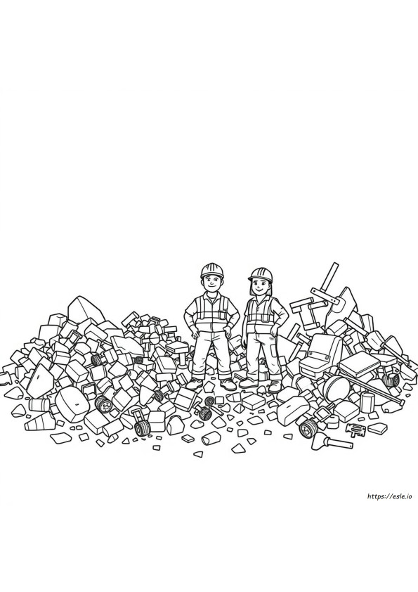 Rubble Dan Kru Mewarnai