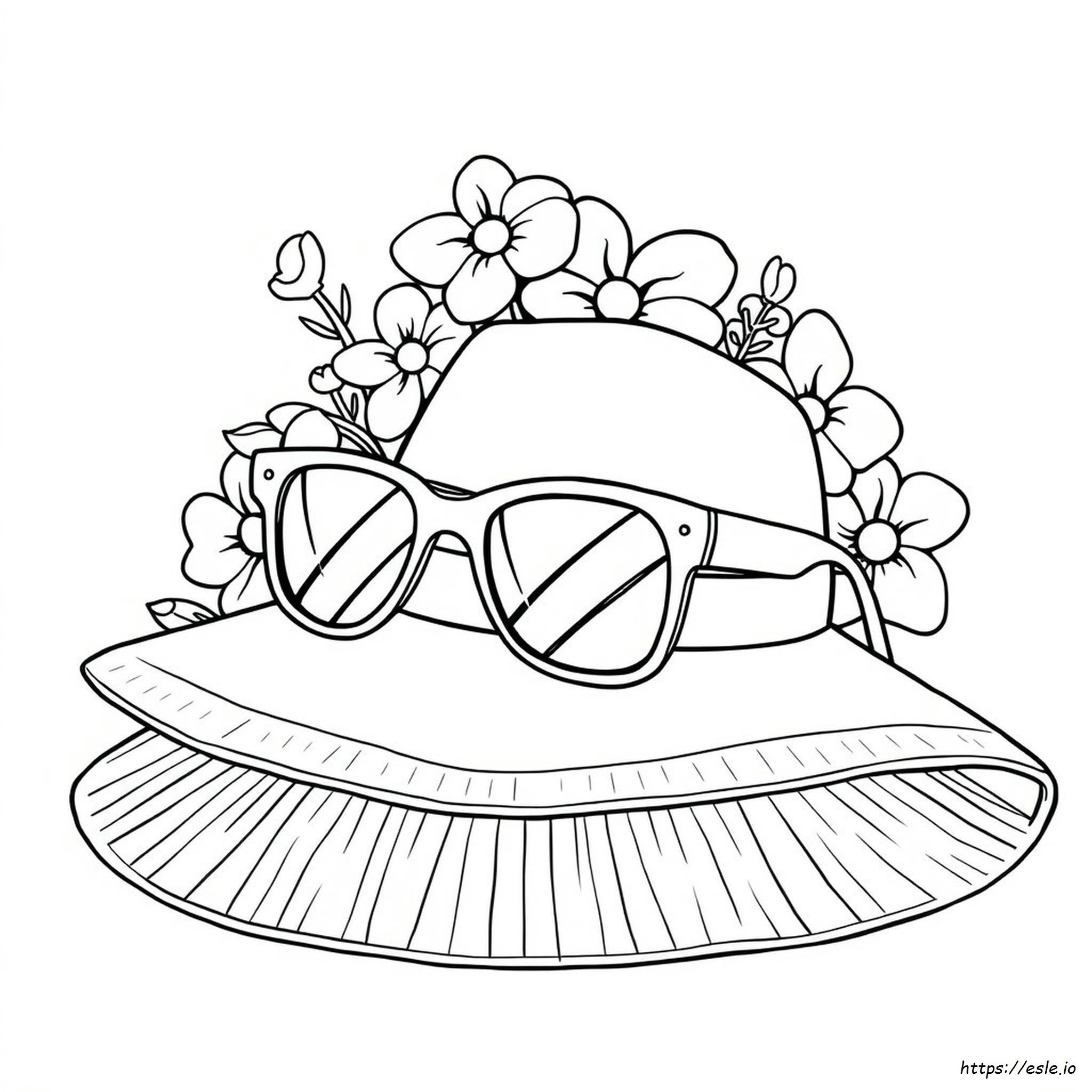 Printable Sunglasses Coloring Page
