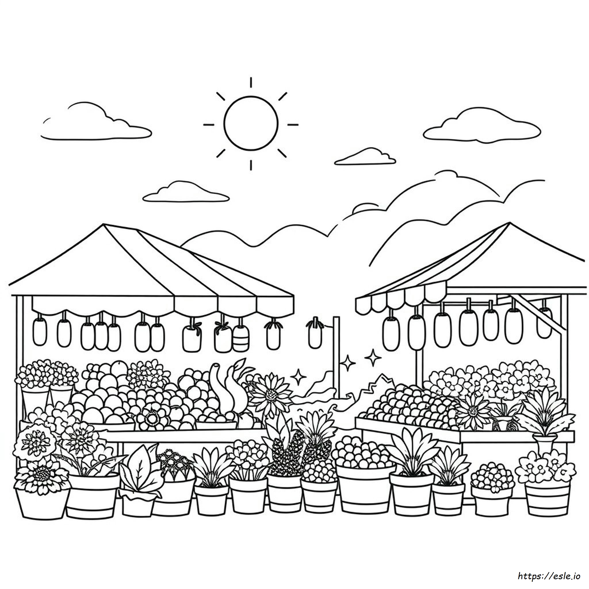Markt Ausmalbilder Zum Ausdrucken