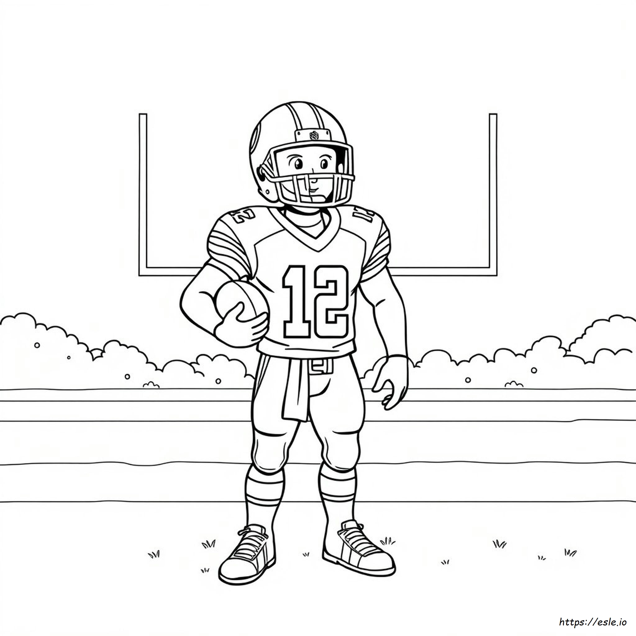 Nfl Team Football Player Coloring Page Printable
