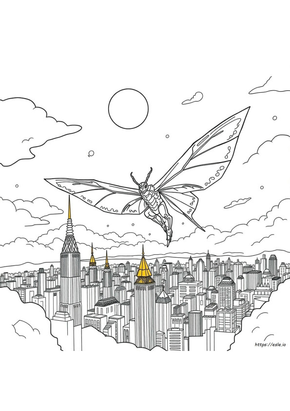 Legendary Mothra Coloring Page