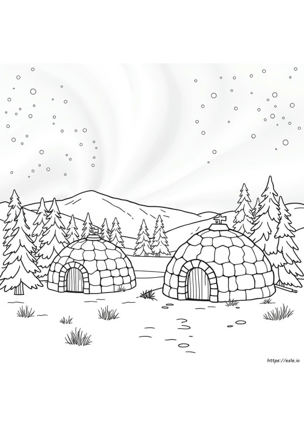 Iglu Ausmalbild