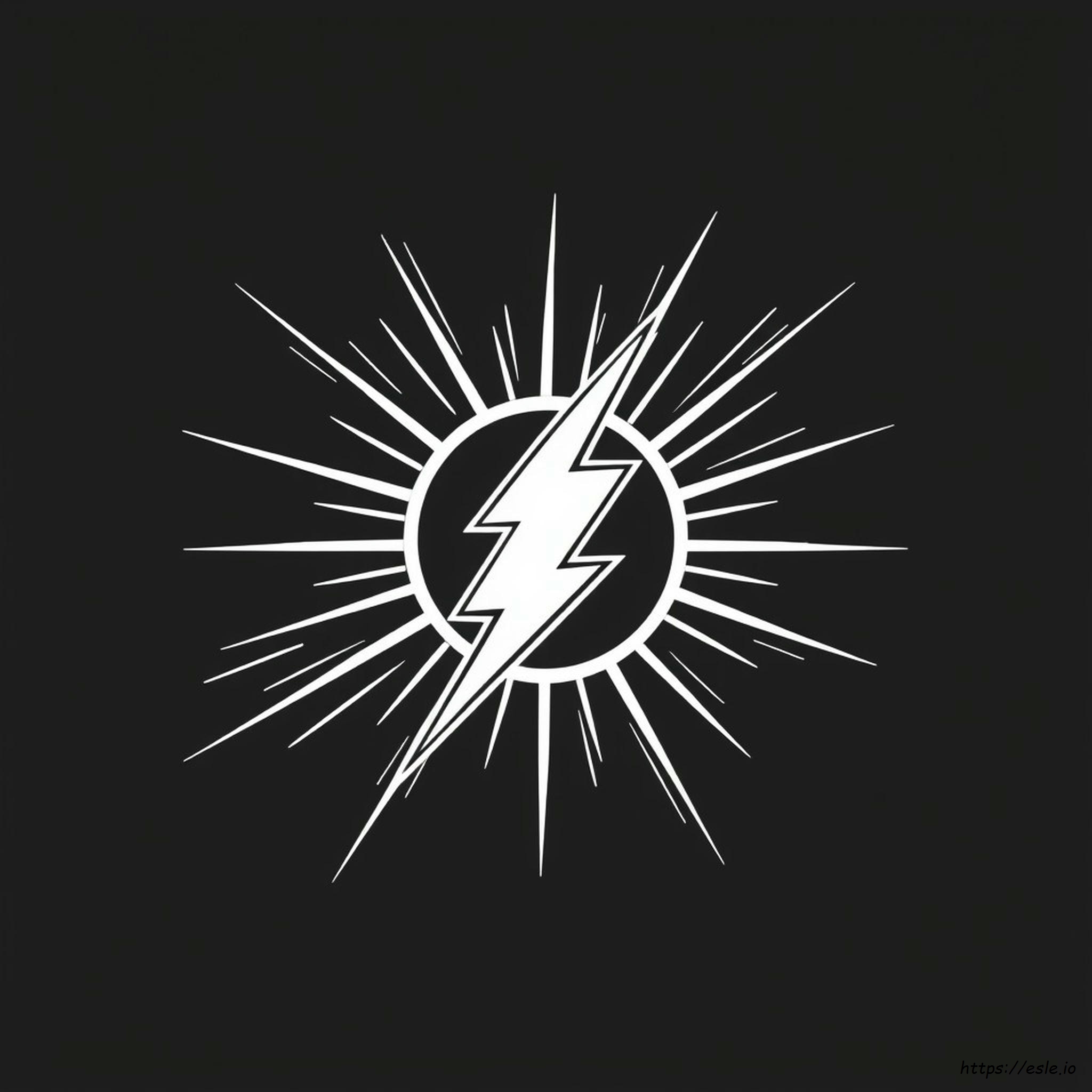 Flash Symbol Coloring Page