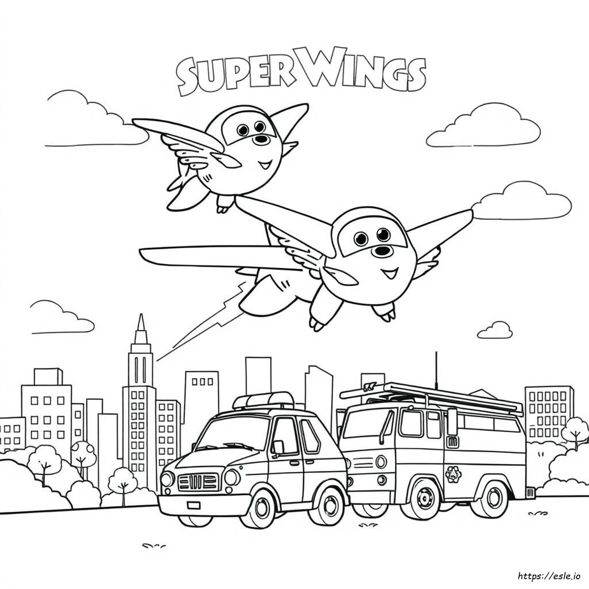 Chase Super Wings Pagine Da Colorare