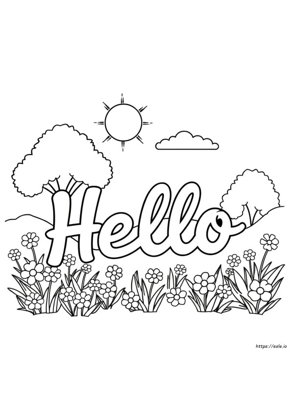Hello Coloring Pages Free