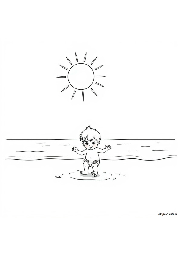 Summer Sunny Day Coloring Pages