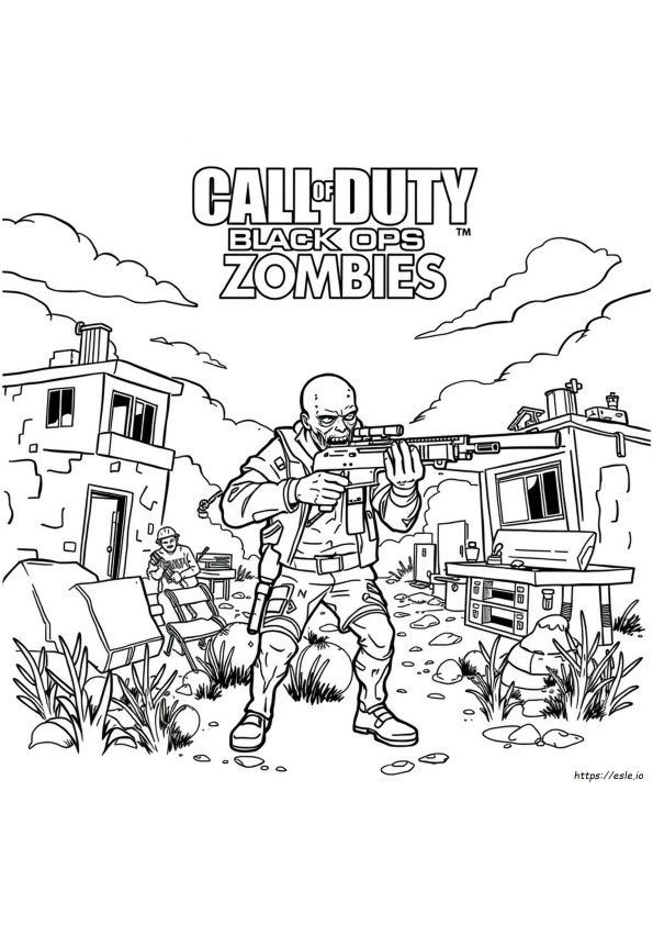 Call Of Duty Black Ops Zombies Para Colorear