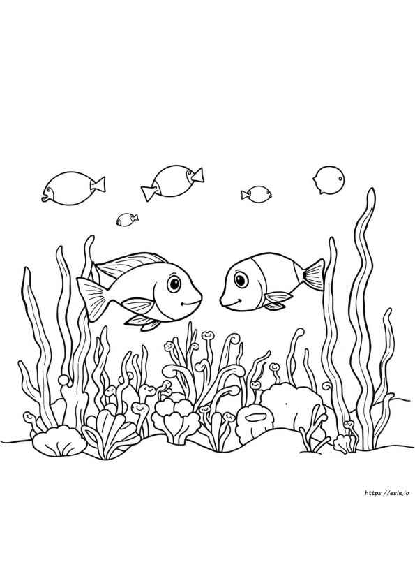 Pesce Da Colorare Stampabile Per La Scuola Materna
