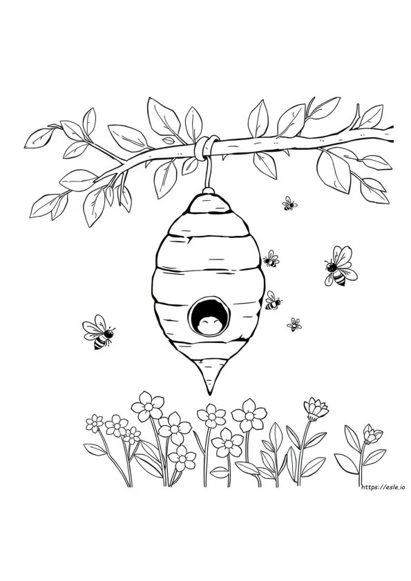 Colmena Para Colorear