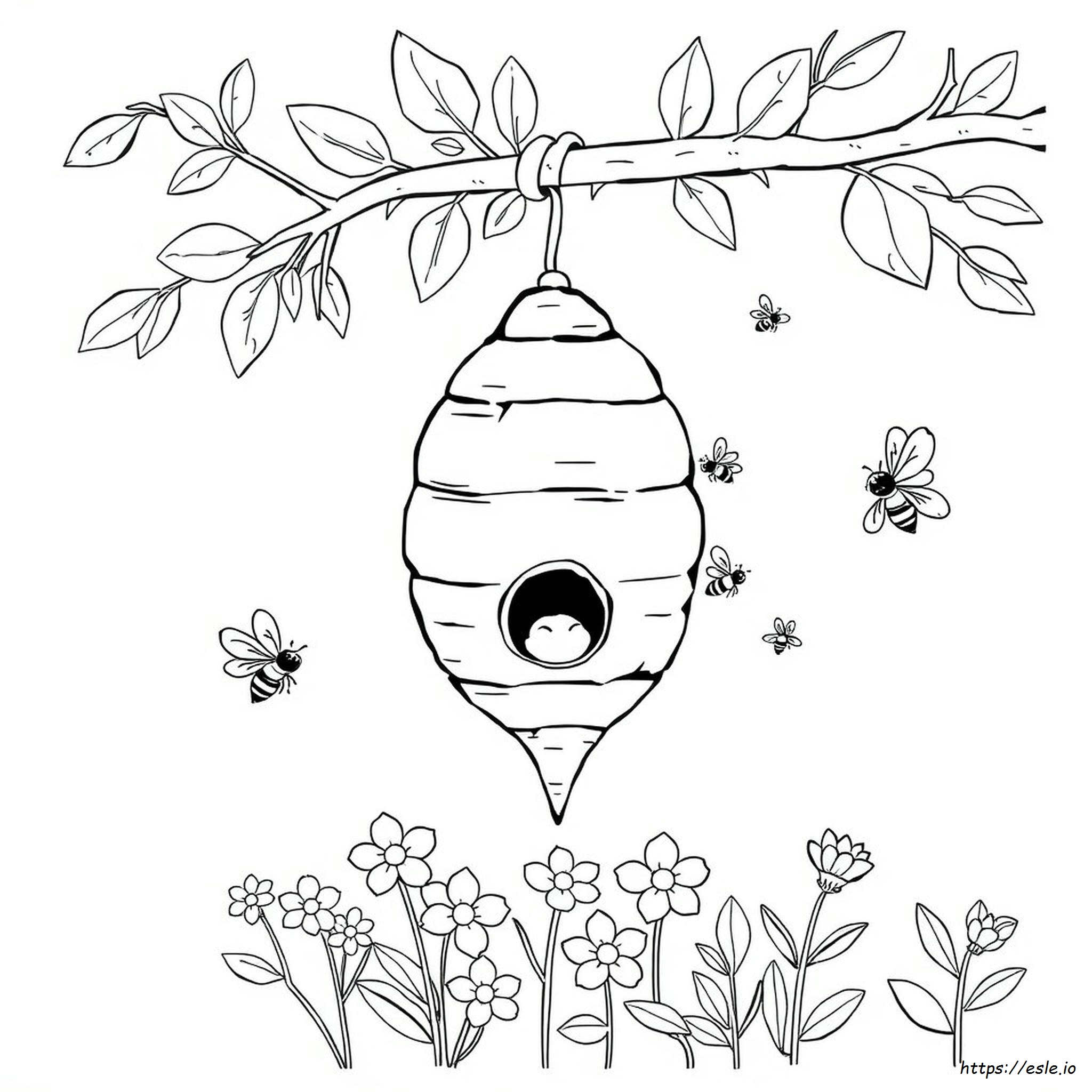 Colmena Para Colorear