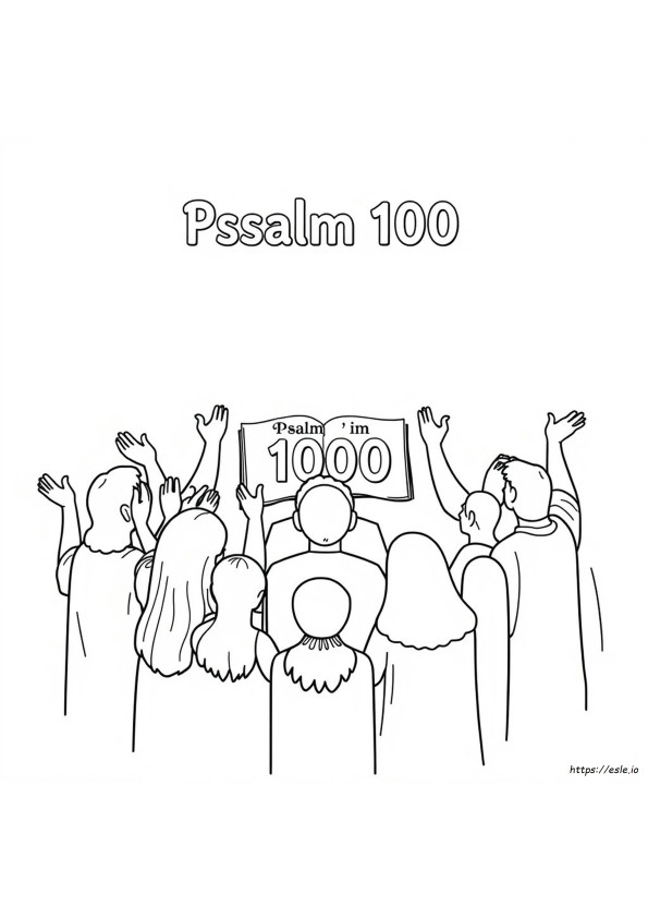 Mazmur 100 Gambar Mewarnai